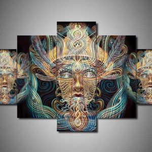 Yoga - Abstract 5 Panel Canvas Art Wall Decor