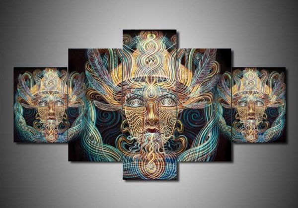 Yoga - Abstract 5 Panel Canvas Art Wall Decor