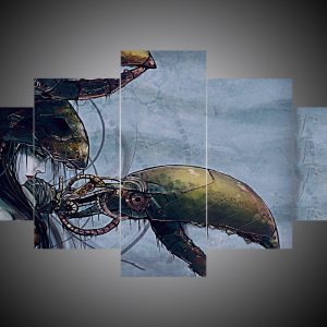 Zodiac - Cancer - Abstract 5 Panel Canvas Art Wall Decor