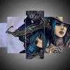 Zodiac - Gemini #2 - Abstract 5 Panel Canvas Art Wall Decor