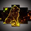 Zodiac - Leo #1 - Abstract 5 Panel Canvas Art Wall Decor