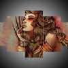 Zodiac - Leo #2 - Abstract 5 Panel Canvas Art Wall Decor