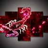 Zodiac - Scorpio #1 - Abstract 5 Panel Canvas Art Wall Decor