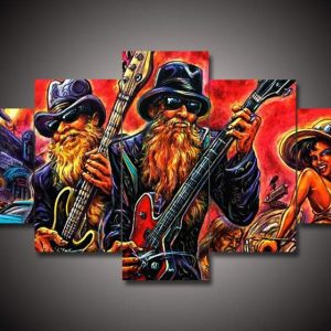 Zz Top - Music 5 Panel Canvas Art Wall Decor