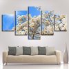 brilliant flower 2 - Nature 5 Panel Canvas Art Wall Decor