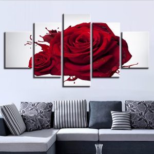 brilliant flower 3 - Nature 5 Panel Canvas Art Wall Decor