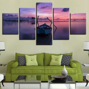 sea 10 - Ocean 5 Panel Canvas Art Wall Decor