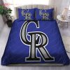 BEST Logo Colorado Rockies MLB Luxury Bedding Sets