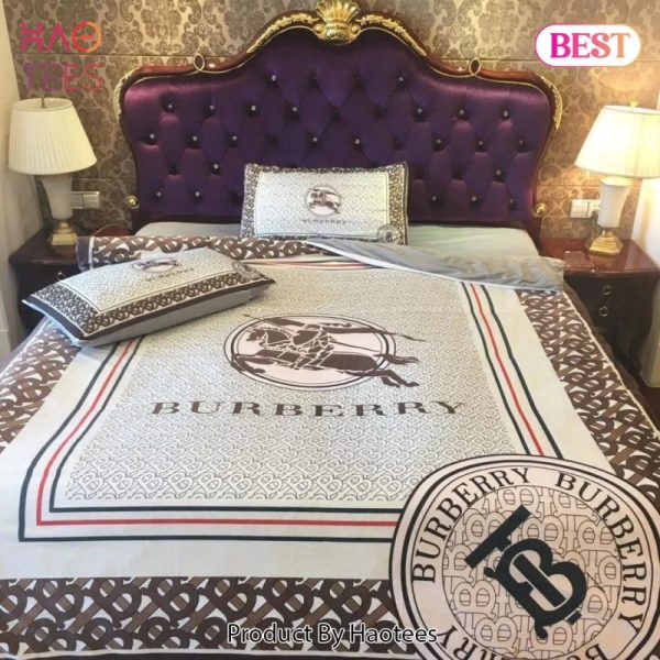 Burberry Fashion London Bedding Set Quilt Sets Duvet Cover Luxury Brand Bedding Decor Bedroom Sets