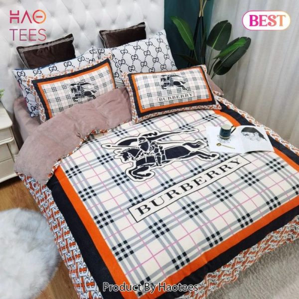 Burberry Fashion New Bedding Set Quilt Sets Duvet Cover Luxury Brand Bedding Decor Bedroom Sets