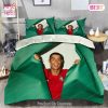 Buy CR7 Funny Face Of Football Player Cristiano Ronaldo On A Green Background Soccer Player 7 Bedding Set Bed Sets