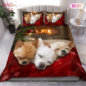 Buy Chihuahua Sleeping Christmas Dog Animal 300 Bedding Set Bed Sets