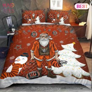 Buy Cincinnati Bengals Christmas Santa Claus Bedding Sets Bed Sets