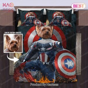 Buy Dog Cosplay Photos Captain America Bedding Sets Bed Sets