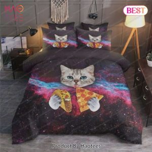 Buy Galaxy – Pizza And Taco Cat Animal 144 Bedding Set Bed Sets