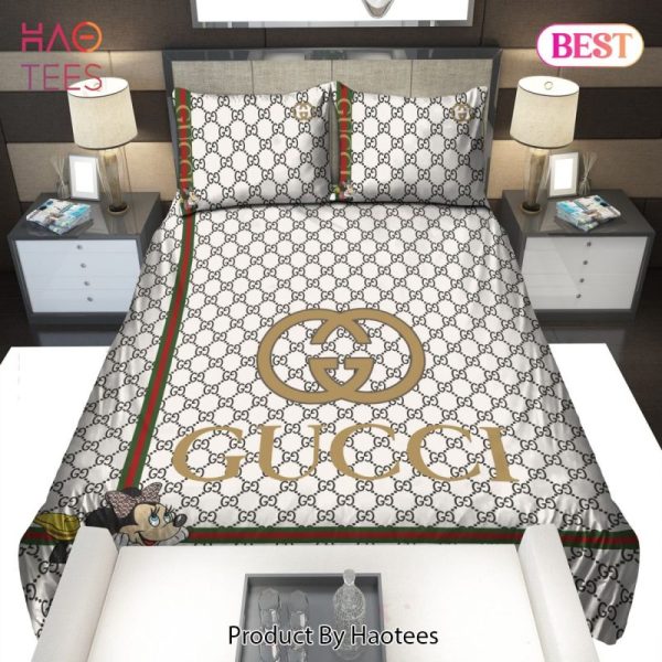 Buy Gold Gucci Mickey Mouse Bedding Sets Bed Sets