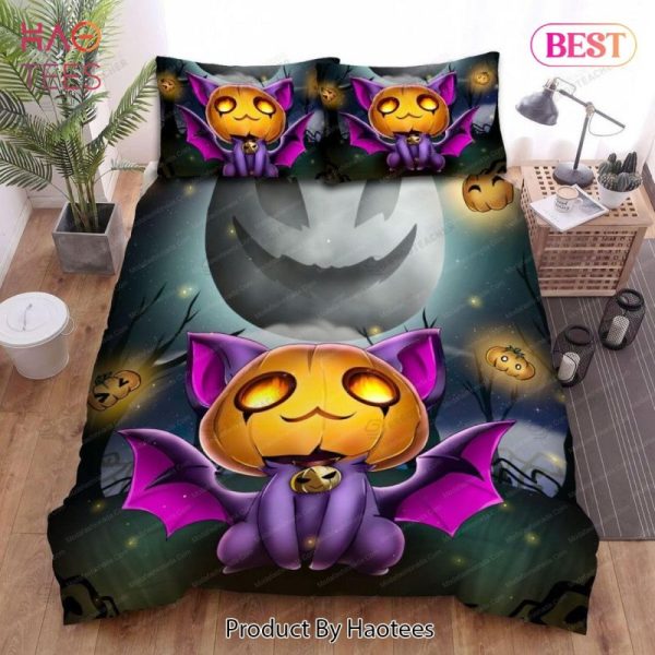 Buy Halloween Bat Wings With Jack O Lantern Mask And Cat Animal 261 Bedding Set Bed Sets