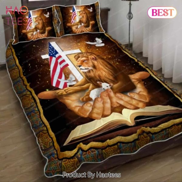 Buy Jesus The Lamb And The Lion Patriot God 59 Bedding Set Bed Sets