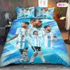 Buy Lionel Messi Argentina. 17 Years Wearing The Albiceleste Bedding Sets Bed Sets