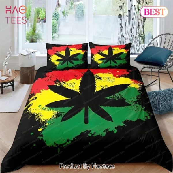 Buy Marijuana Leaf Botanical Weed Hemp Bedding Sets Bed Sets