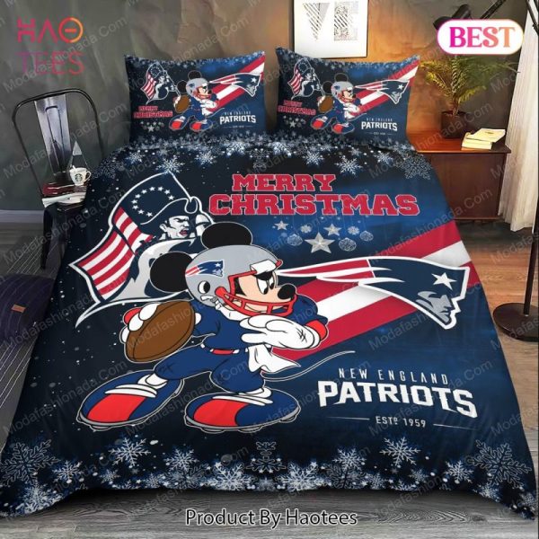 Buy Mickey Mouse NFL New England Patriots Christmas Bedding Sets Bed Sets