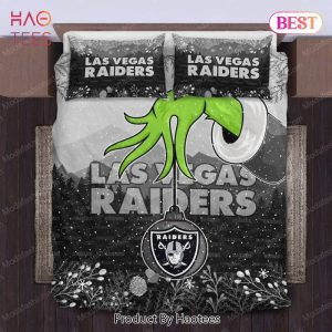 Buy NFL Las Vegas Raiders Logo Christmas Bedding Sets Bed Sets