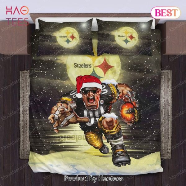 Buy NFL Pittsburgh Steelers Logo Christmas Bedding Sets Bed Sets