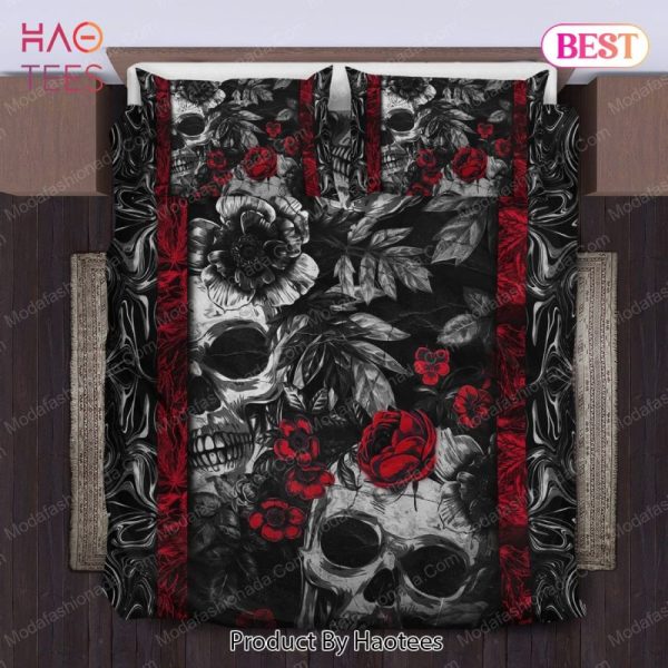 Buy Skull Rose Black Halloween Bedding Sets Bed Sets