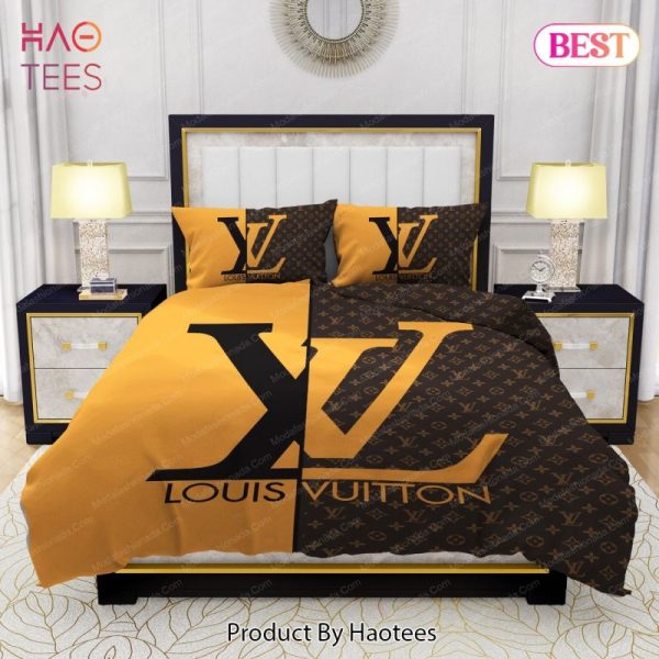 Buy Yellow and Brown Louis Vuitton Bedding Sets Bed Sets