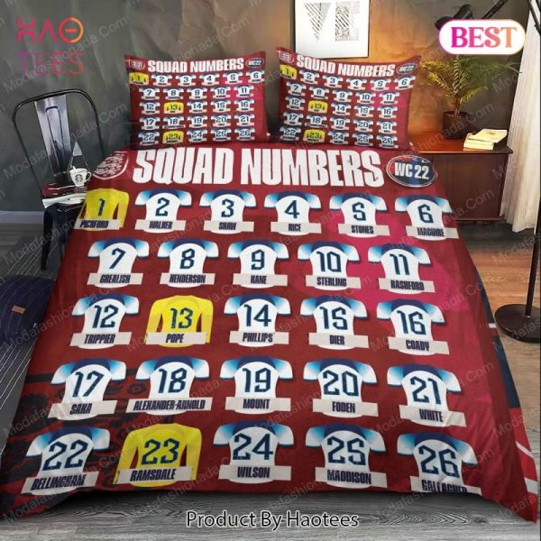 England National Football Team Squad Numbers For Worldcup 2022 Bedding Sets Bed Sets