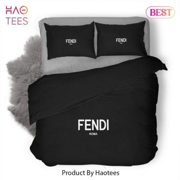 Fendi New Luxury Logo Fashion Brand Premium Bedding Set Home Decor