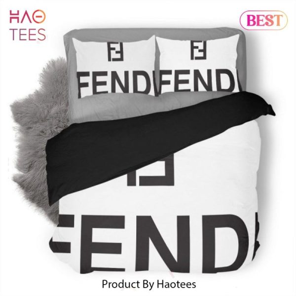 Fendi Premium Luxury Logo Fashion Brand Premium Bedding Set Home Decor