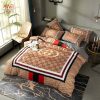 GC Brown Mix Color Luxury Brand Inspired 3D Personalized Customized Bedding Sets