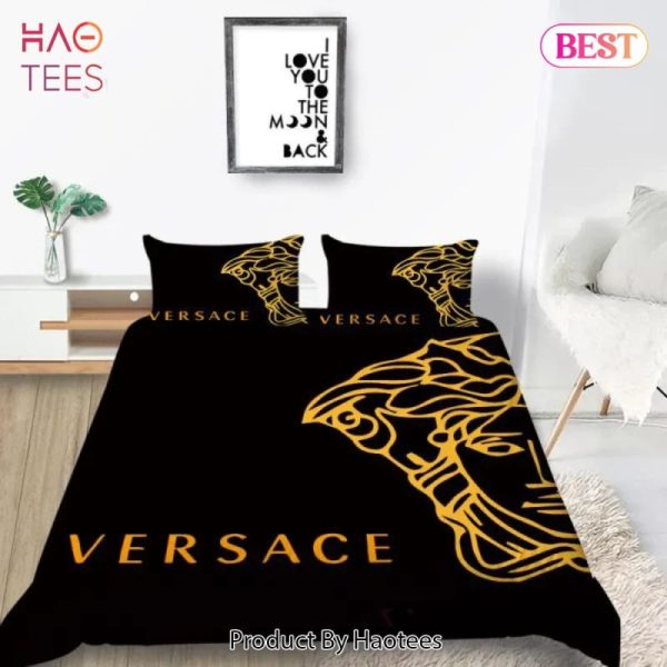 Gianni Versace Hot Logo Luxury Brand Bedding Set Bedspread Duvet Cover Set Home Decor