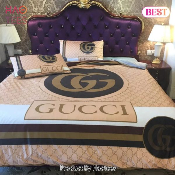 Gucci Beautiful Luxury Brand Inspired 3D Bedding Sets Duvet Cover Bedlinen Bed set