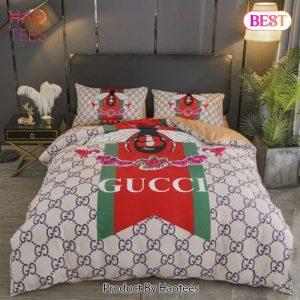 Gucci Bee Floral Luxury Brand Bedding Set Bedspread Duvet Cover Set Home Decor