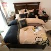 Gucci Black Mix Luxury Color Inspired 3D Personalized Customized Bedding Sets