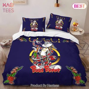 Gucci Bugs Bunny Fashion Logo Premium Luxury Brand High-End Bedding Set LV Home Decor