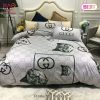 Gucci Cat Luxury Brand High-End White Bedding Set Home Decor