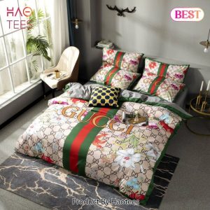 Gucci Flowers Luxury Brand High-End Bedding Set Home Decor