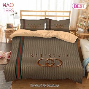 Gucci Golden Fashion Luxury Brand Bedding Set Home Decor