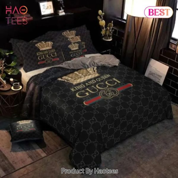 Gucci King And Queen Luxury Brand High-End Bedding Set Home Decor