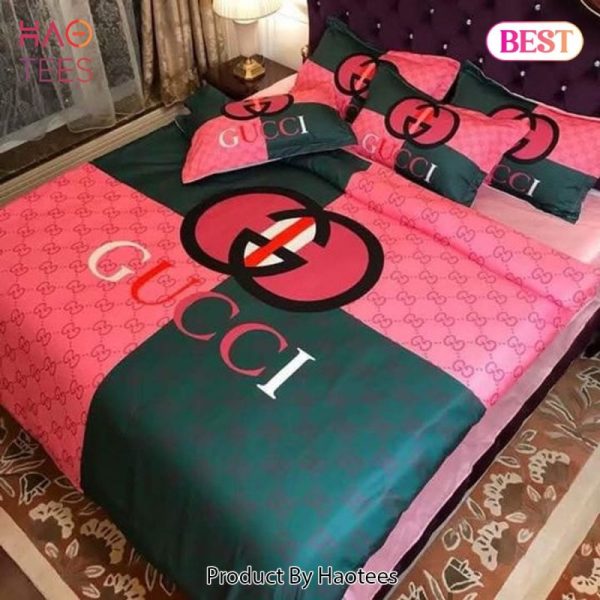 Gucci Logo Luxury Brand Bedding Set Home Decor