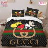 Gucci Mickey Mouse Luxury Brand High-End Bedding Set Disney Gifts Home Decor