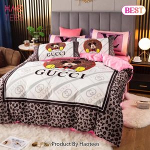 Gucci Mickey Mouse Luxury Brand Premium Bedding Set Duvet Cover Home Decor