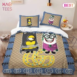 Gucci Minions Batman Jocker Luxury Brand High-End Bedding Set Home Decor