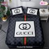 Gucci Navy Luxury Brand High-End Bedding Set Home Decor – XR11