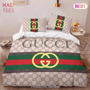 Gucci New Brown Limited Luxury Brand High-End Bedding Set Home Decor