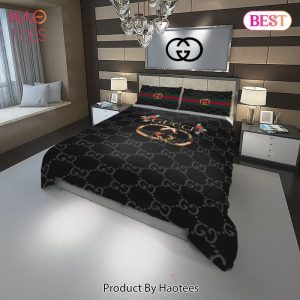 Gucci New Flower Fashion Logo Luxury Brand Premium Bedding Set Home Decor