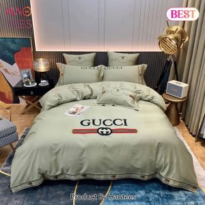 Gucci Pea Luxury Brand High End Premium Bedding Set Home Decor